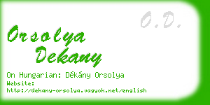 orsolya dekany business card